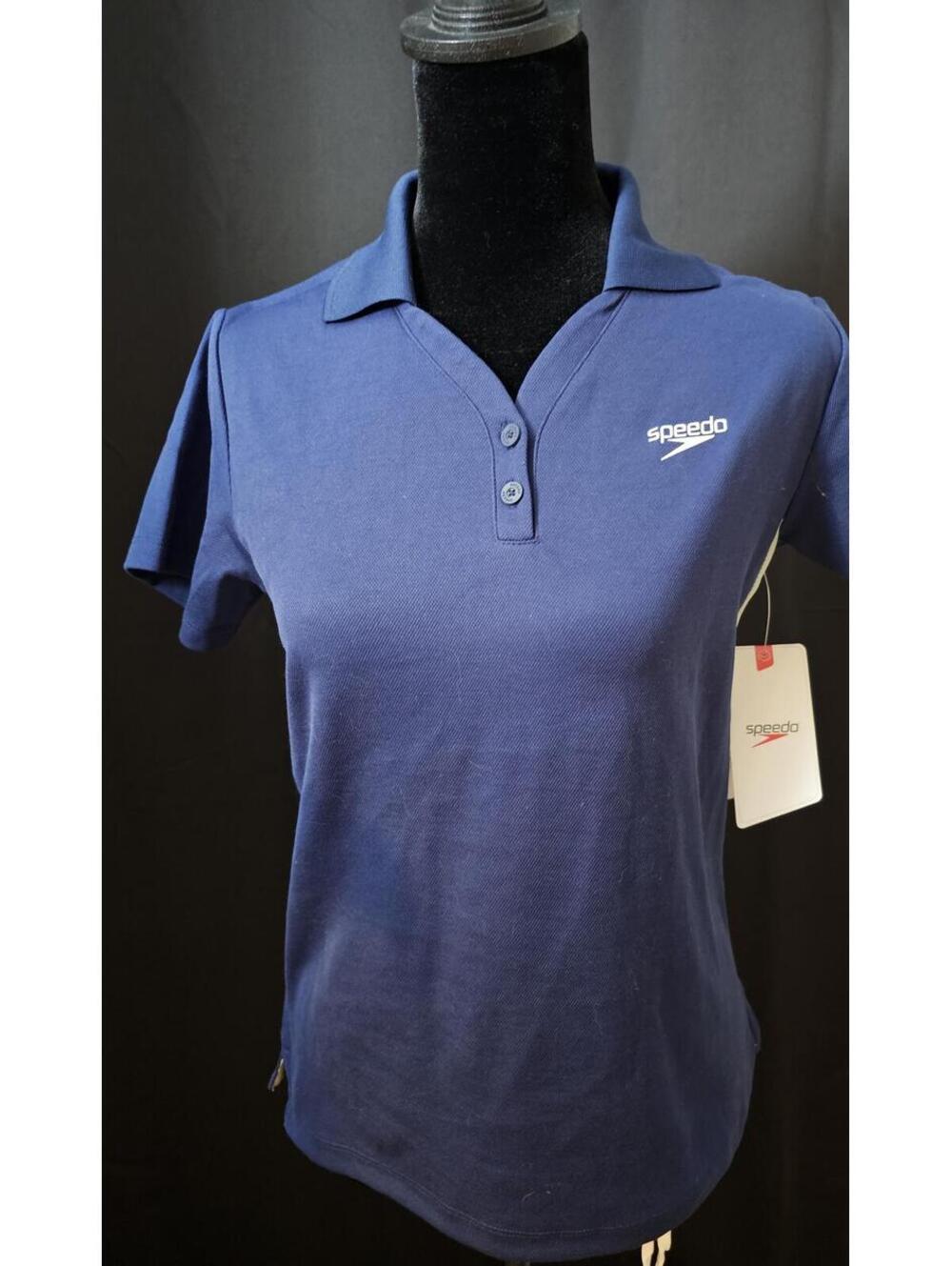 NWT Speedo Shirt Blue Womens XS Athletic Polo